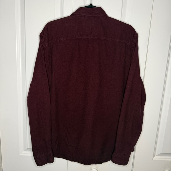 American Eagle “Super Soft” Large Flannel 100% Cotton Burgundy Red Button Up EUC - Picture 6 of 9